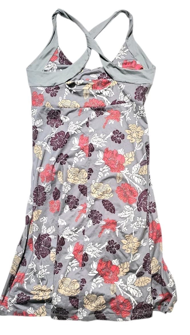 Patagonia Women's Gray Floral Dress Sz M Pink White Floral Criss Cross Strap - Thumbnail 6