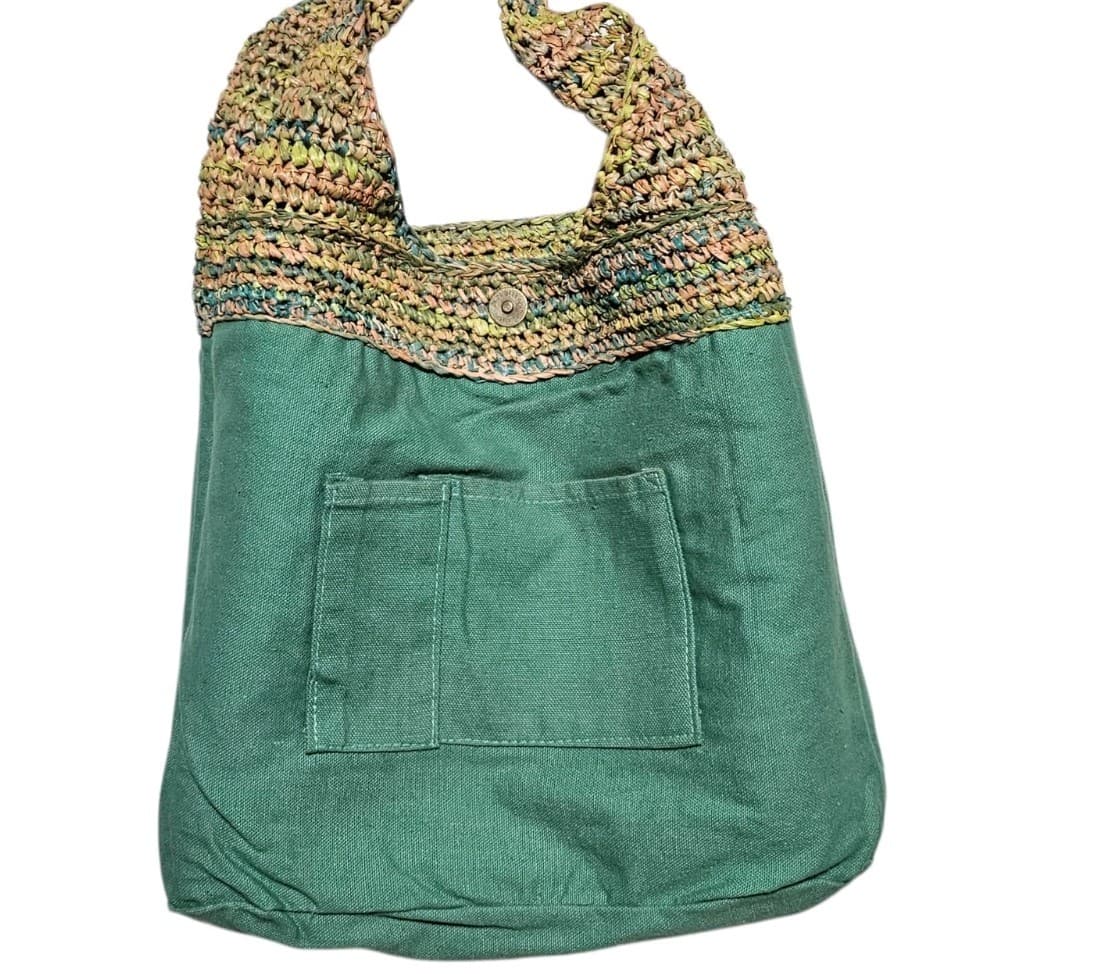 Flora Bella Beach Sarasota Crochet Raffia Hobo Tote Handbag Xl - Thumbnail 3