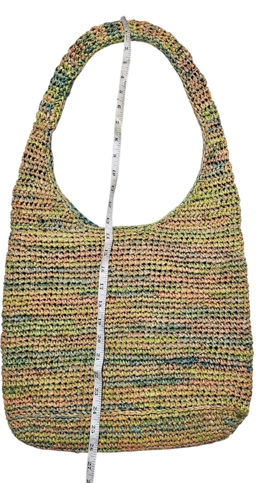 Flora Bella Beach Sarasota Crochet Raffia Hobo Tote Handbag Xl - Thumbnail 5