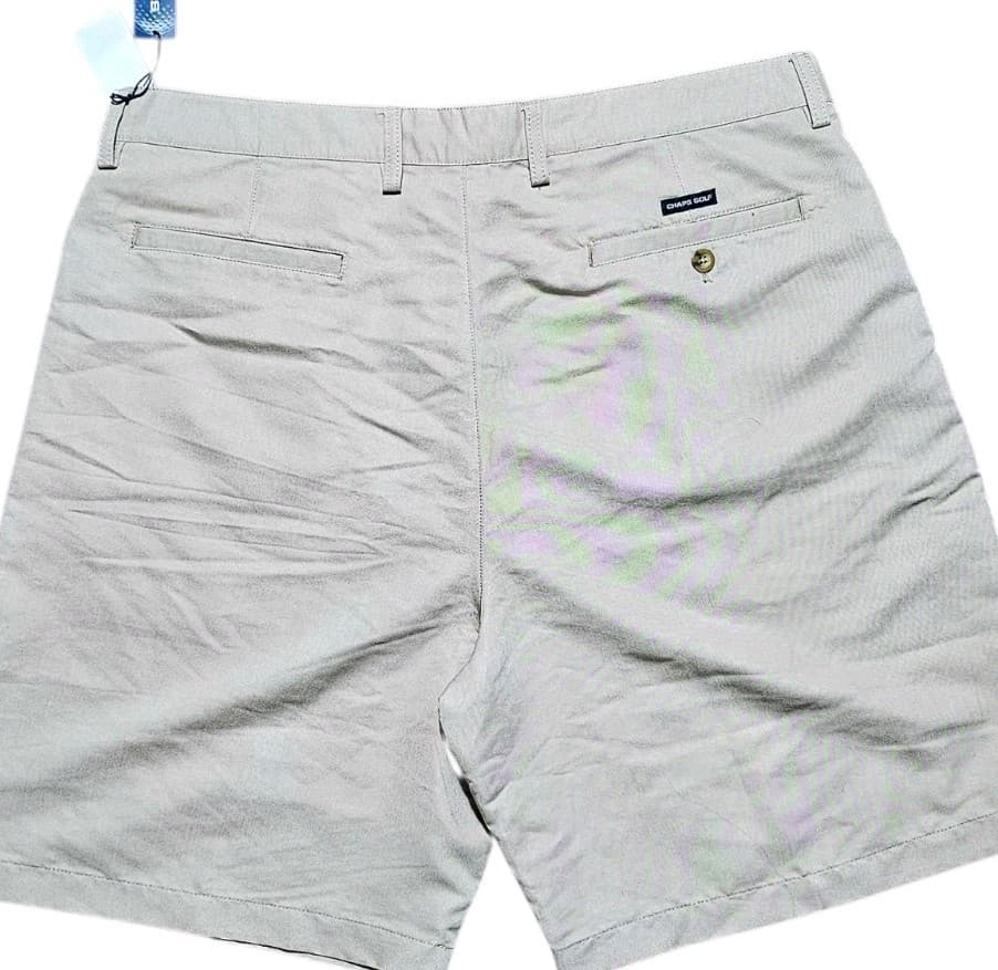 Chaps Shorts Mens Size 42 Beige Tan 100% Cotton Golf Golfing NEW - Thumbnail 4