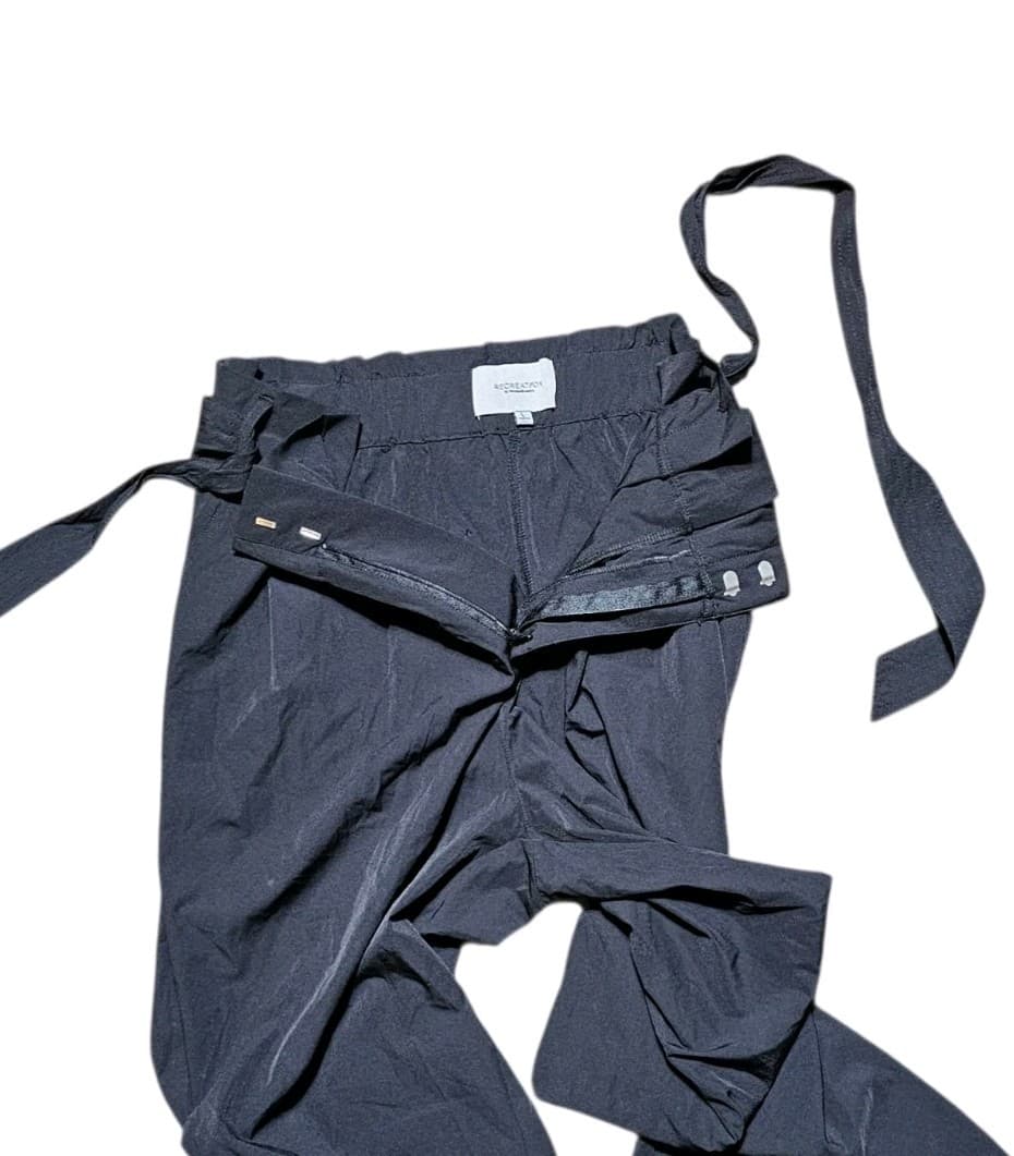 Thread &Supply Black Pull Up High Rise Belted Wide Leg Pants Size L - Thumbnail 6