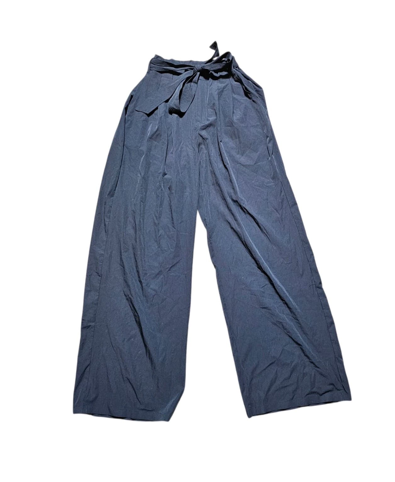 Thread &Supply Black Pull Up High Rise Belted Wide Leg Pants Size L