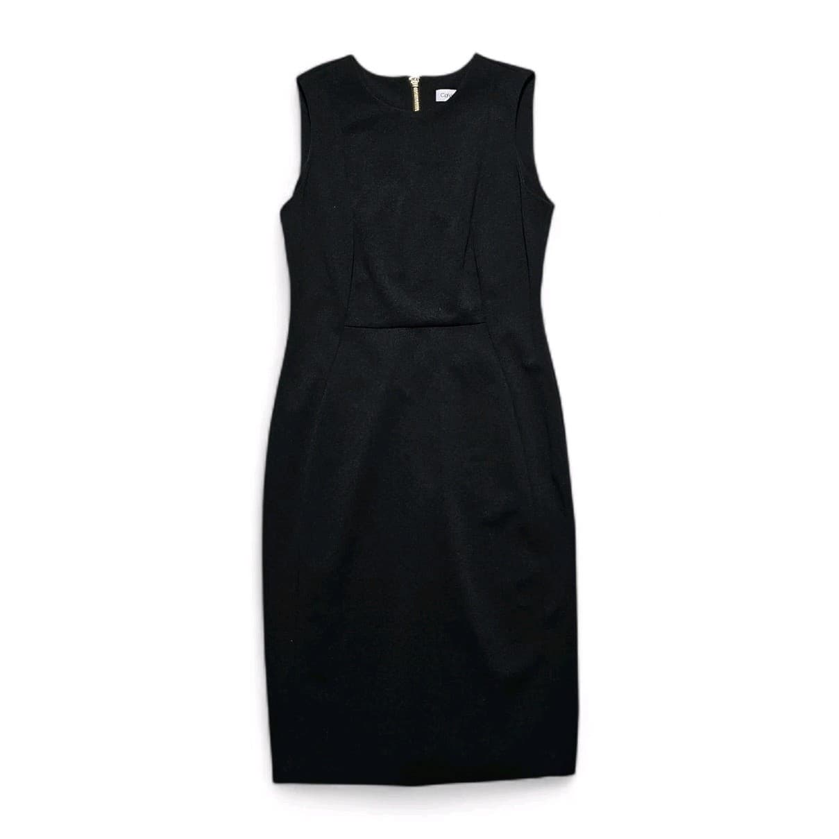 Calvin Klein Women's Black Sleeveless Scuba Sheath Dress Size 6
