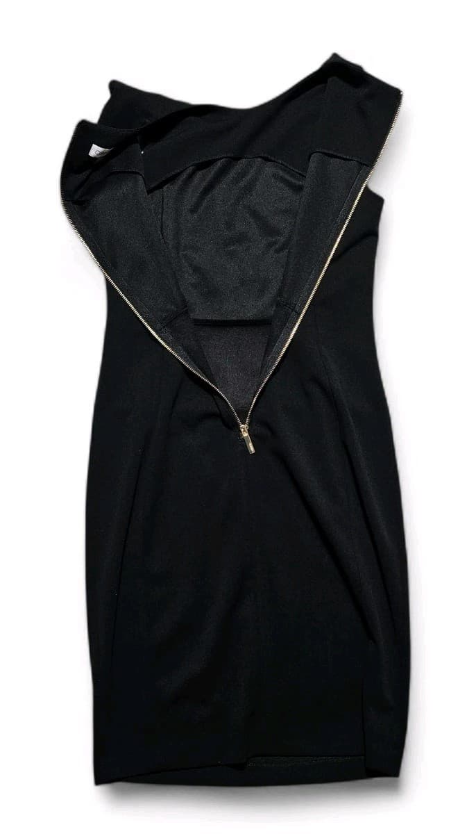 Calvin Klein Women's Black Sleeveless Scuba Sheath Dress Size 6 - Thumbnail 6