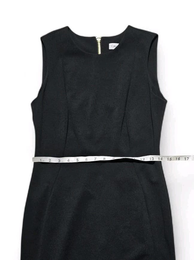 Calvin Klein Women's Black Sleeveless Scuba Sheath Dress Size 6 - Thumbnail 9