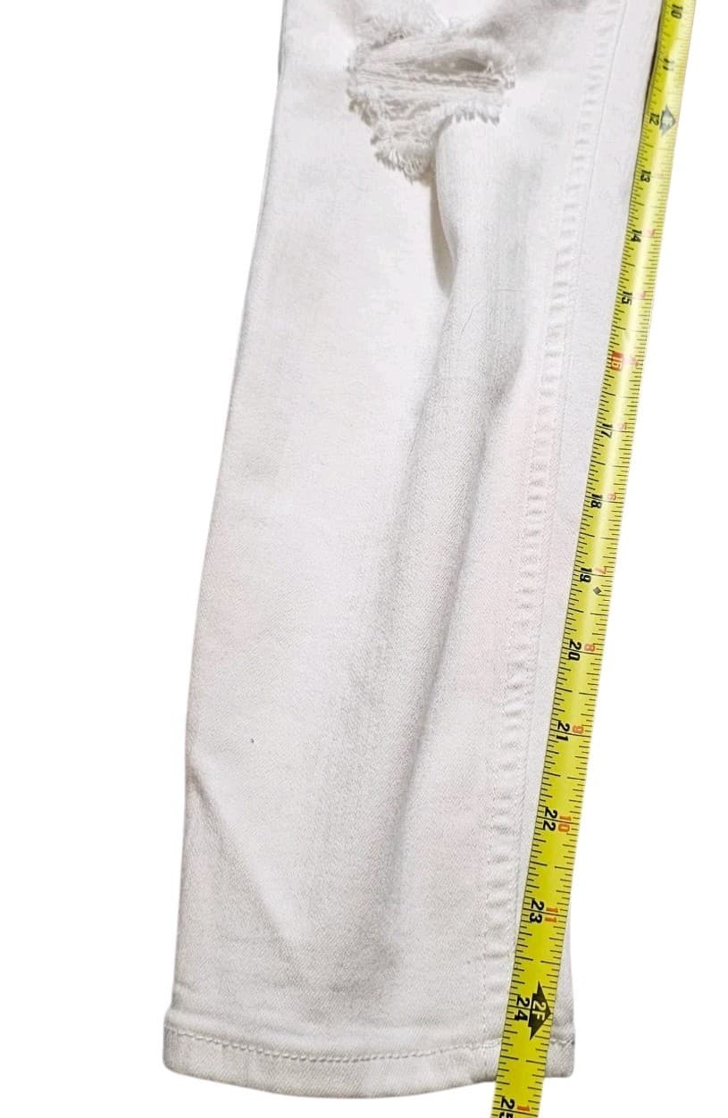 Hollister White High-rise Skinny Jeans Distressed W28 L26 7r - Thumbnail 10