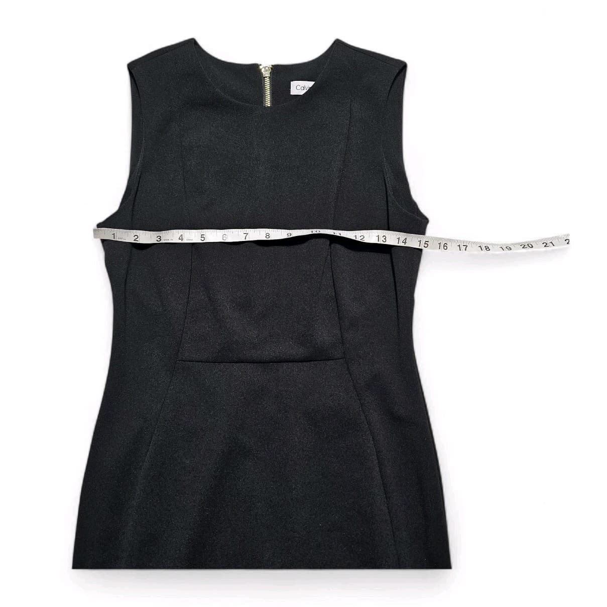 Calvin Klein Women's Black Sleeveless Scuba Sheath Dress Size 6 - Thumbnail 8