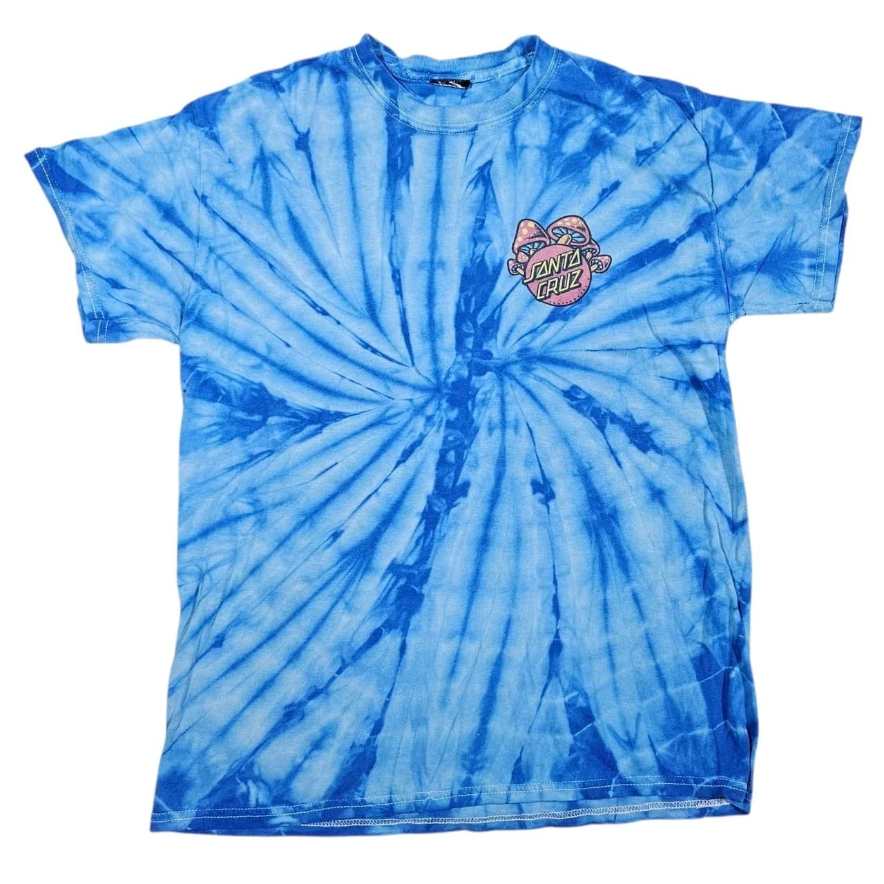 Santa Cruz Skateboards Tie Dye T Shirt Rare Psychedelic Mushrooms Size Small - Thumbnail 4