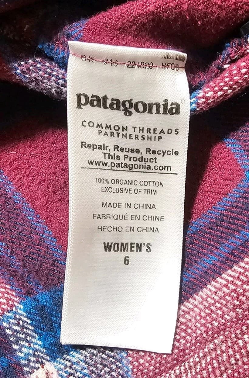Patagonia Sleevless Flannel Button Down Shirt Womans Size Small - Thumbnail 10