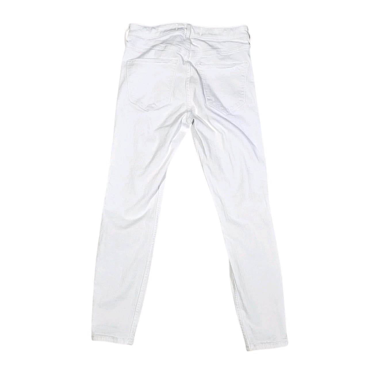 Hollister White High-rise Skinny Jeans Distressed W28 L26 7r - Thumbnail 6