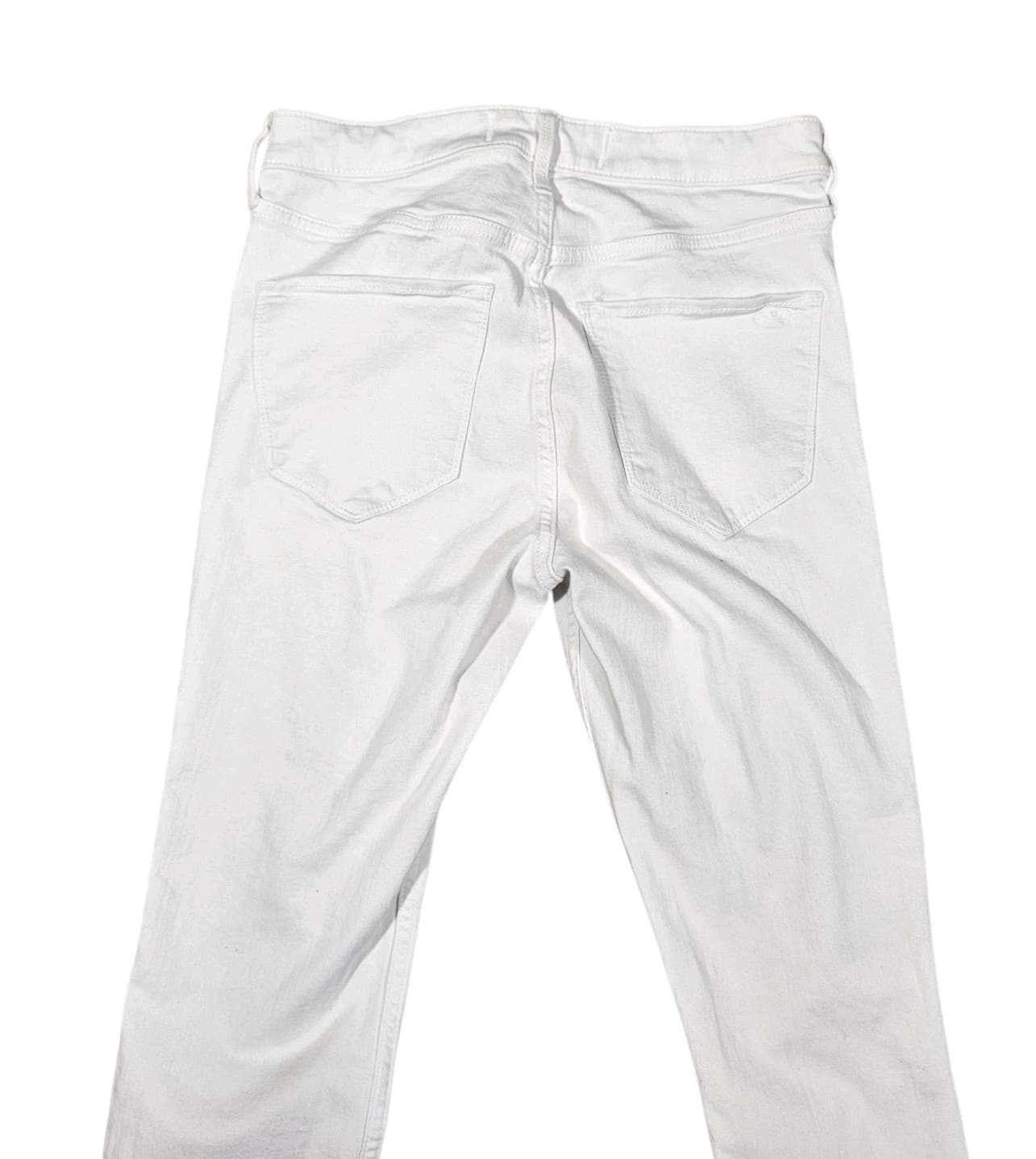 Hollister White High-rise Skinny Jeans Distressed W28 L26 7r - Thumbnail 7