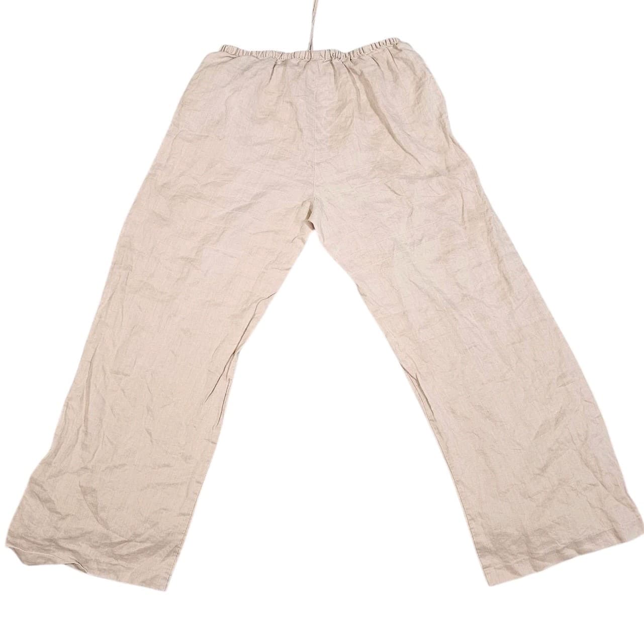Sunny Leigh 100% Linen Pants Light Brown Size Xl - Thumbnail 5