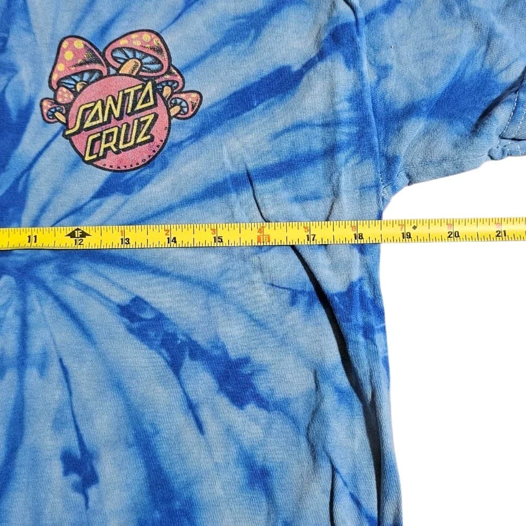 Santa Cruz Skateboards Tie Dye T Shirt Rare Psychedelic Mushrooms Size Small - Thumbnail 10