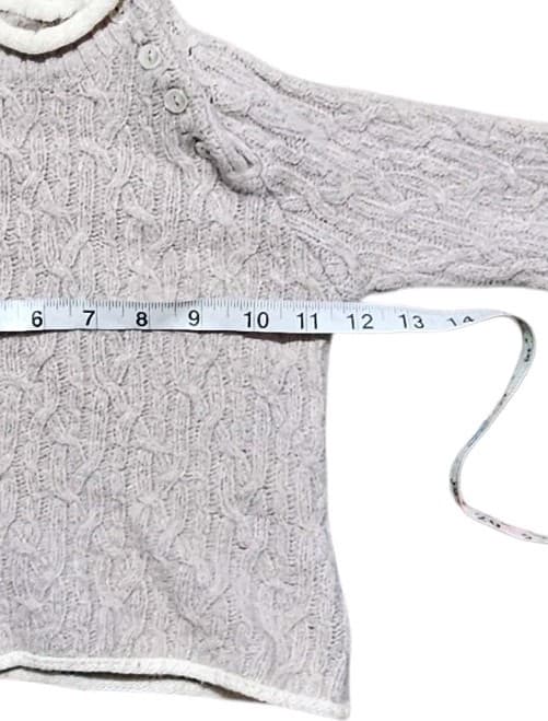 ​DPAM French Vintage Baby Sweater 23M Lambswool Angora Silk Cable Knit Cream... - Thumbnail 10