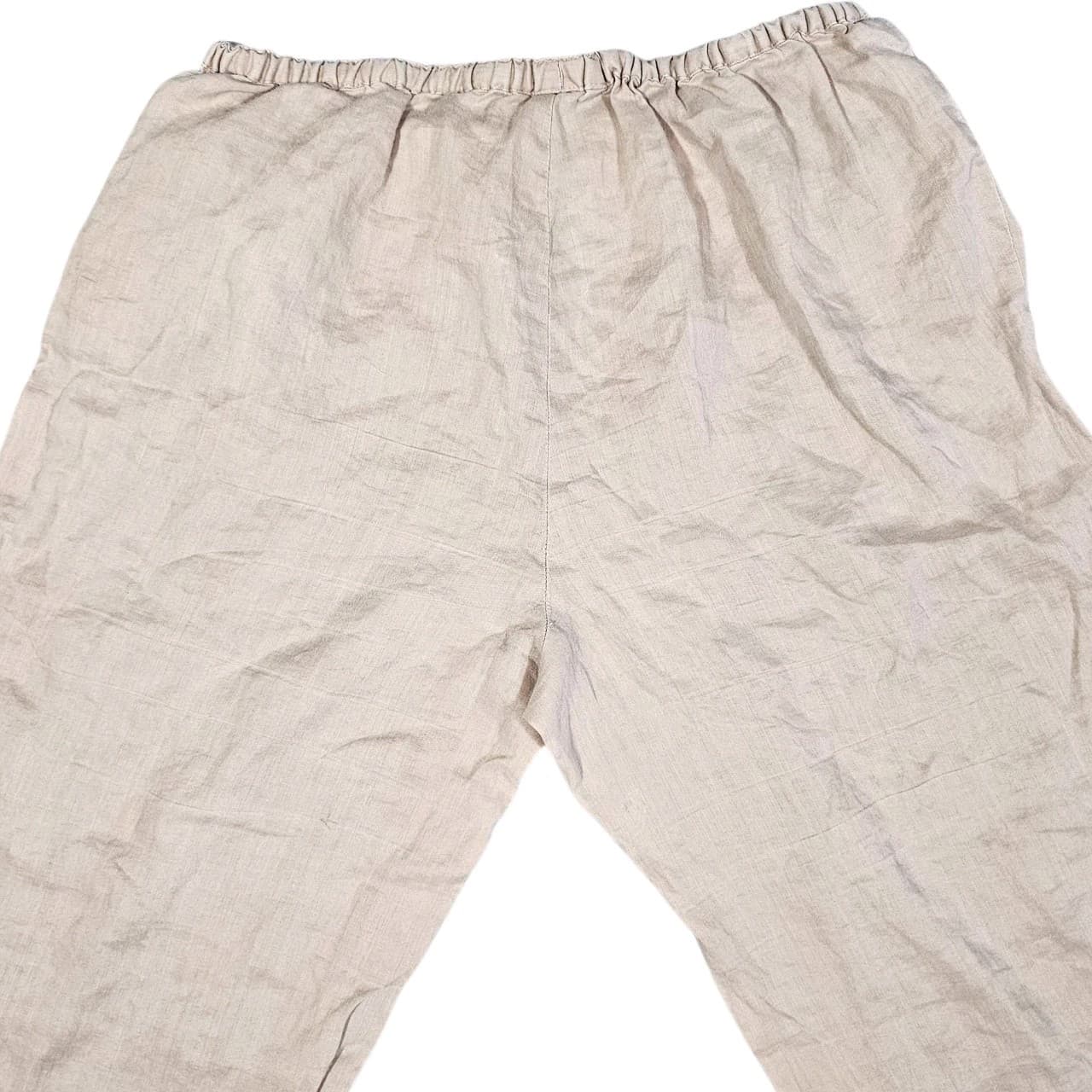 Sunny Leigh 100% Linen Pants Light Brown Size Xl - Thumbnail 6