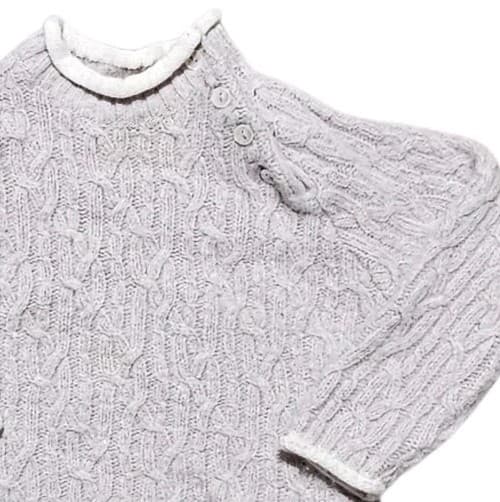 ​DPAM French Vintage Baby Sweater 23M Lambswool Angora Silk Cable Knit Cream... - Thumbnail 3