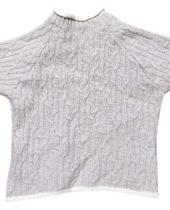 ​DPAM French Vintage Baby Sweater 23M Lambswool Angora Silk Cable Knit Cream... - Thumbnail 8