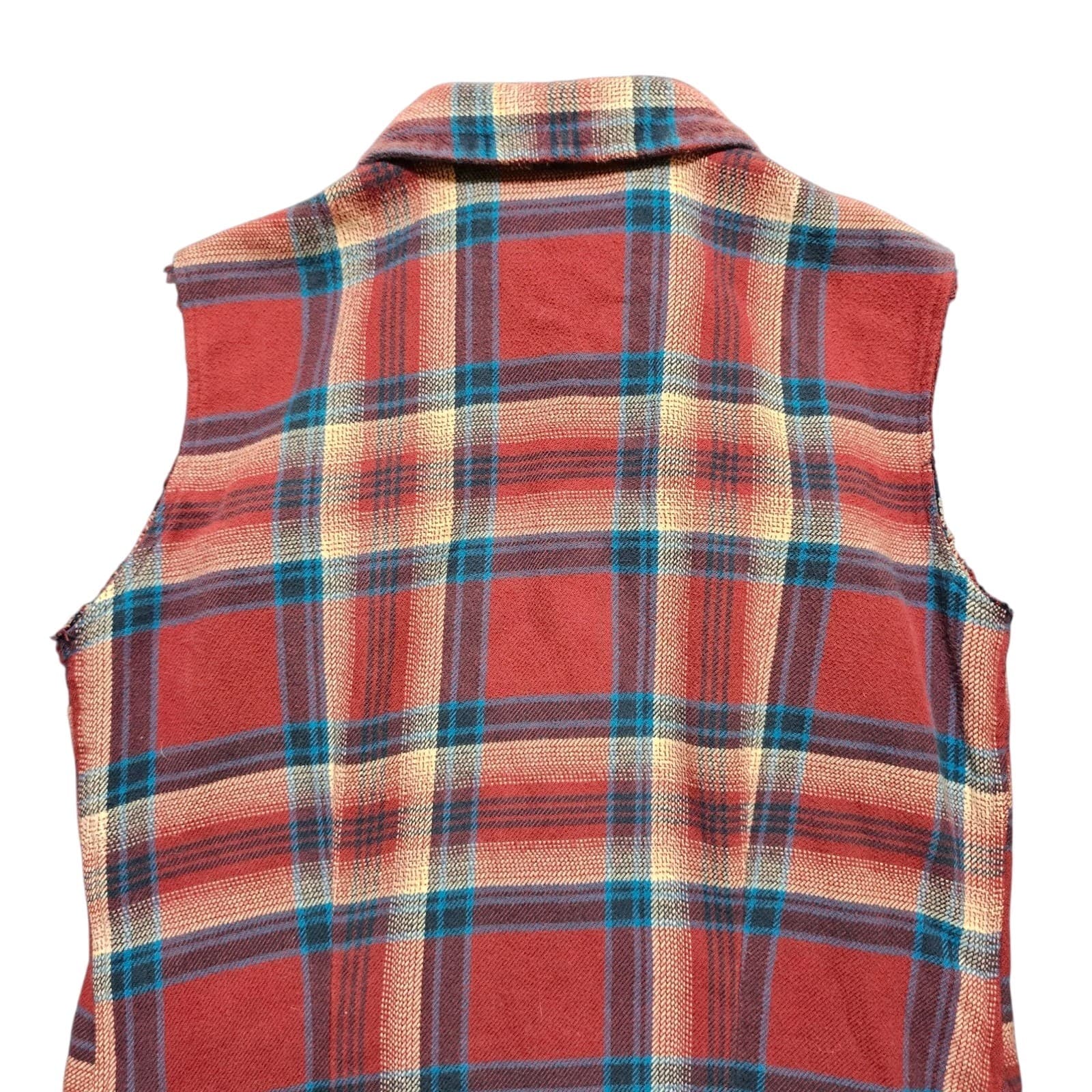 Patagonia Sleevless Flannel Button Down Shirt Womans Size Small - Thumbnail 5