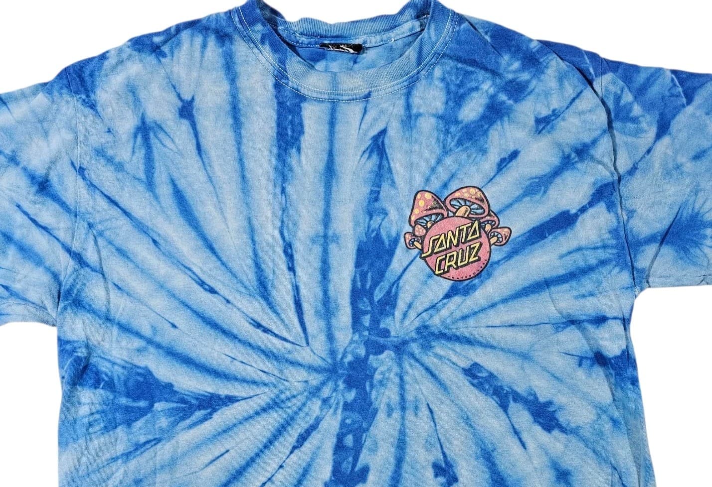 Santa Cruz Skateboards Tie Dye T Shirt Rare Psychedelic Mushrooms Size Small - Thumbnail 8