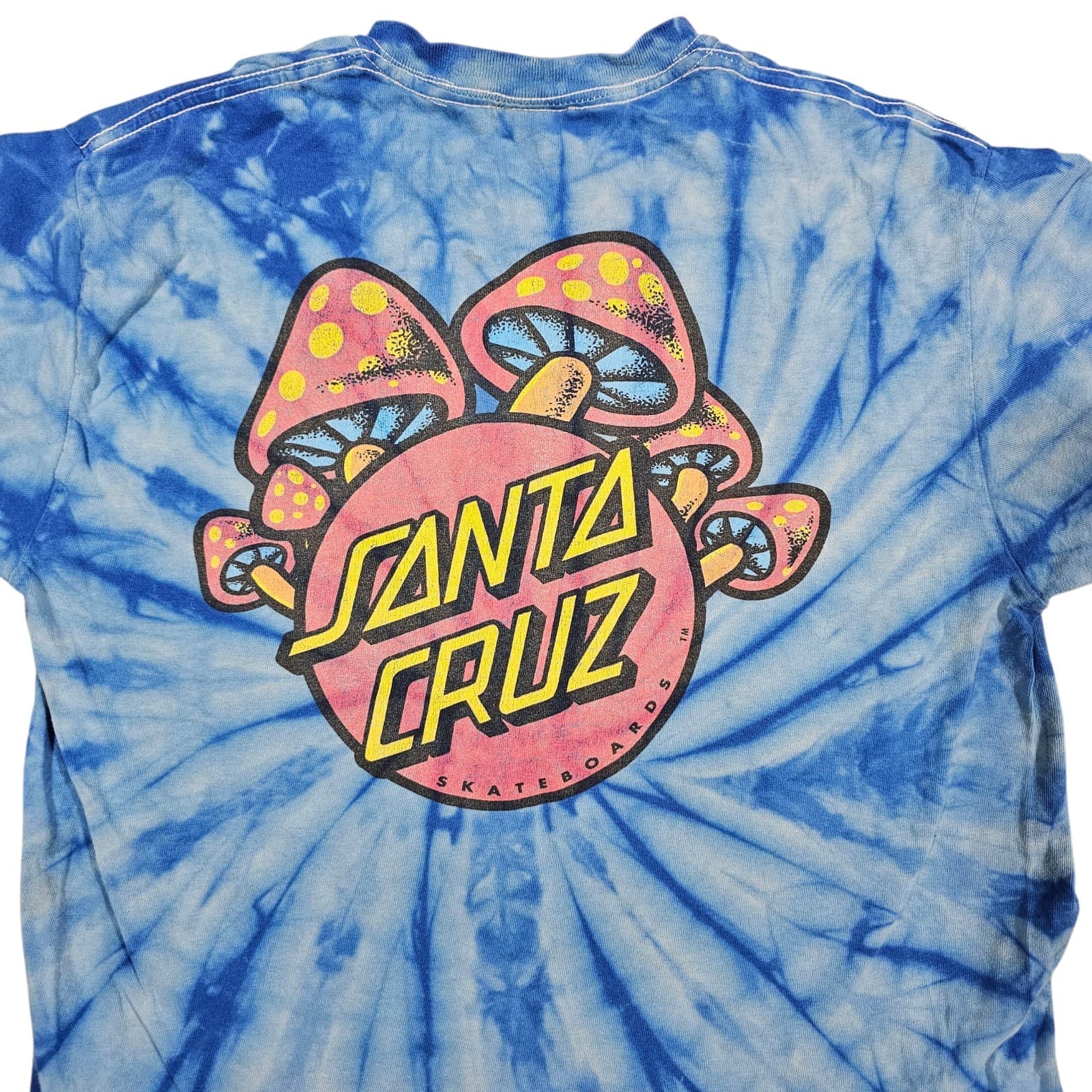 Santa Cruz Skateboards Tie Dye T Shirt Rare Psychedelic Mushrooms Size Small - Thumbnail 2