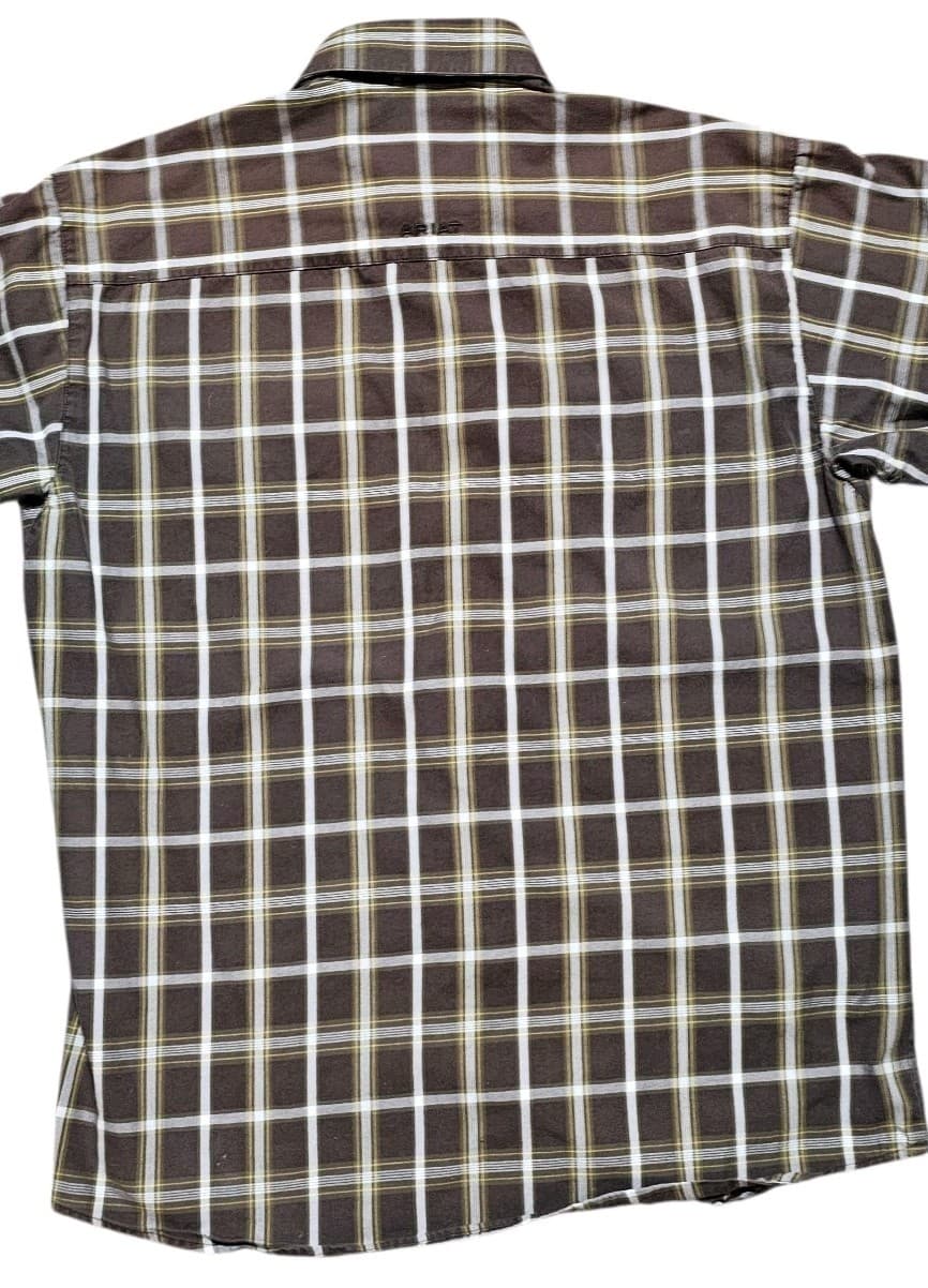 Ariat Pro Series Pearl Button Down Long Sleeve Brown Plaid Western Shirt Size L - Thumbnail 6