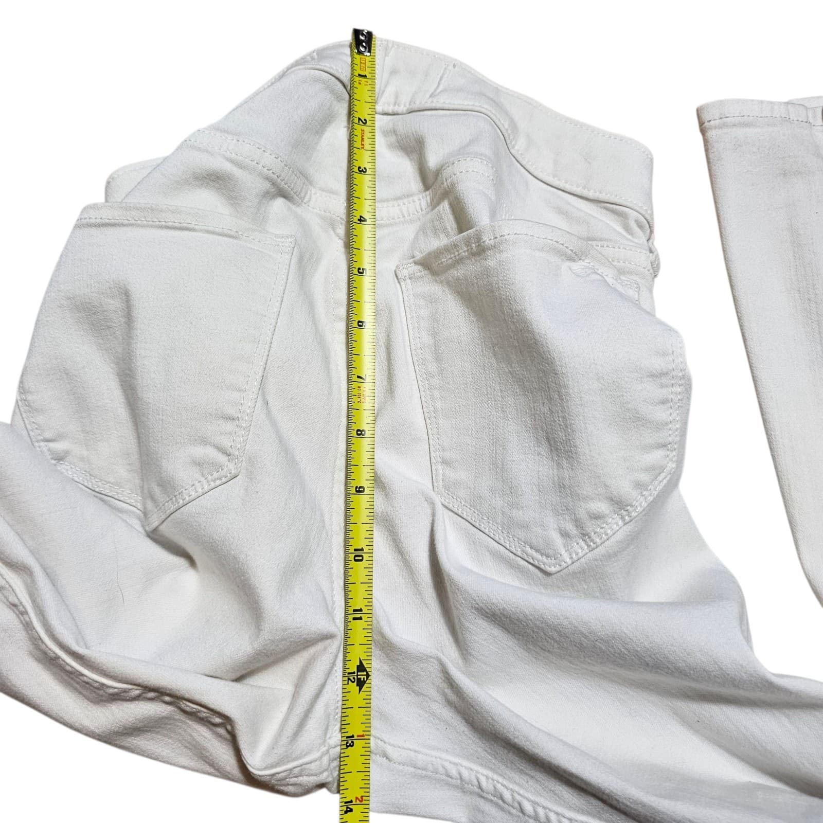 Hollister White High-rise Skinny Jeans Distressed W28 L26 7r - Thumbnail 11