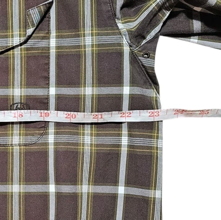 Ariat Pro Series Pearl Button Down Long Sleeve Brown Plaid Western Shirt Size L - Thumbnail 8