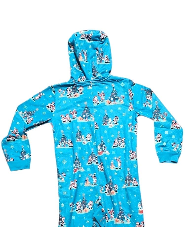 Disney Mickey Mouse and Friends Holiday Hooded Coverall One-Piece Sz 7/8 - Thumbnail 7