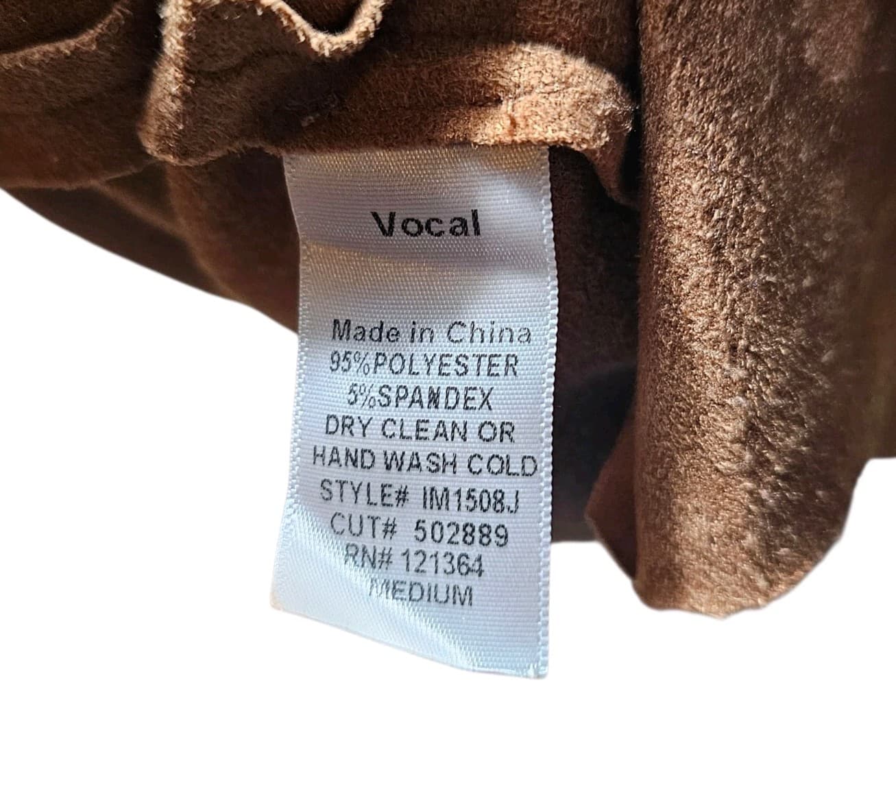 Vocal Faux Suede Fringe Open Front Jacket – Womans Size Medium - Thumbnail 9