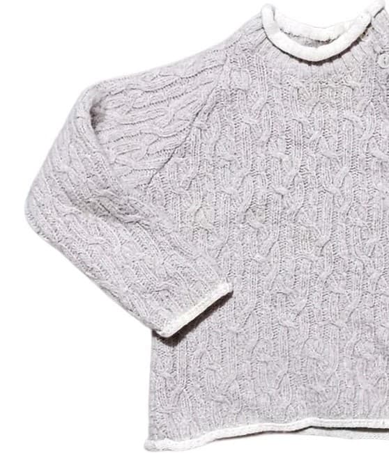 ​DPAM French Vintage Baby Sweater 23M Lambswool Angora Silk Cable Knit Cream... - Thumbnail 4