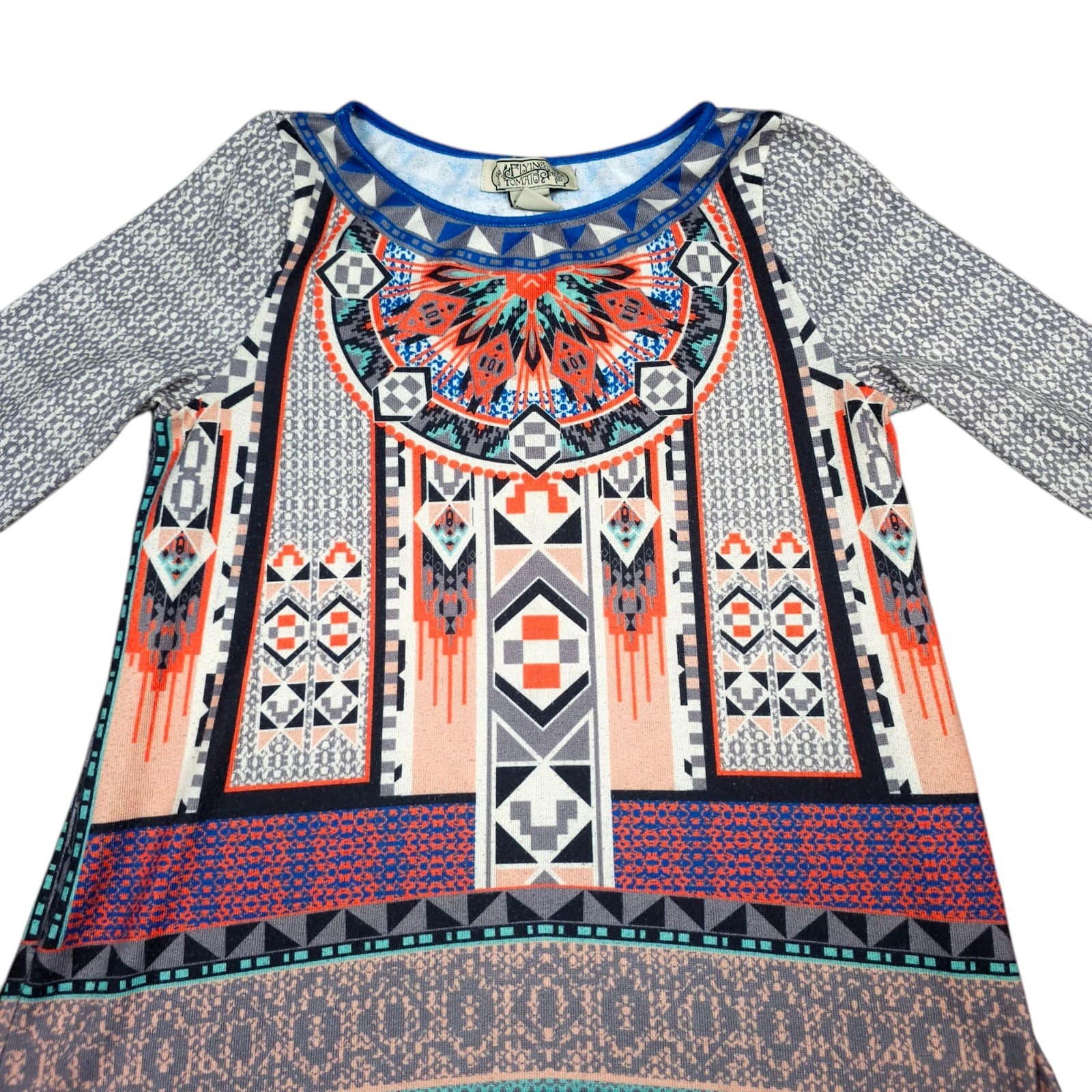 Fl1ying tomato top South Western Pattern Womans Size M - Thumbnail 3