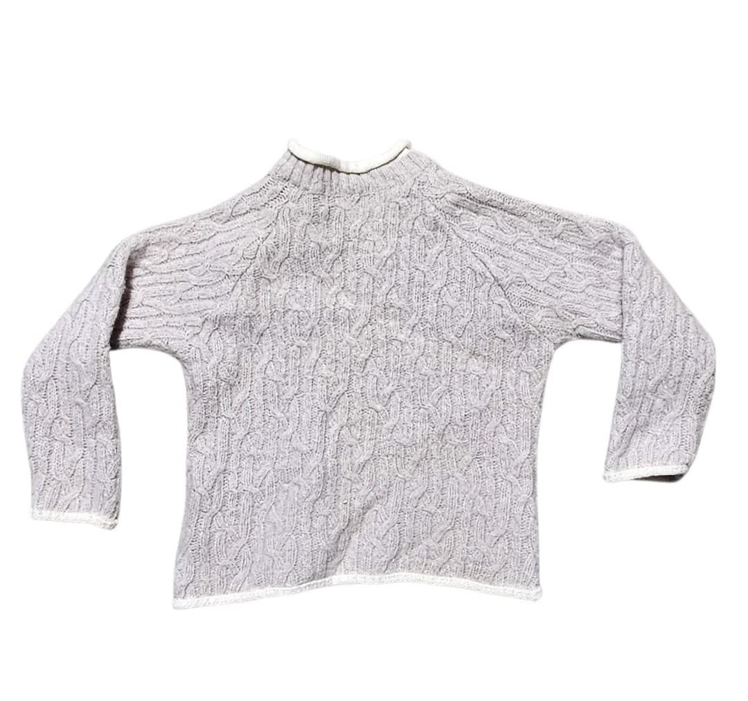 ​DPAM French Vintage Baby Sweater 23M Lambswool Angora Silk Cable Knit Cream... - Thumbnail 7