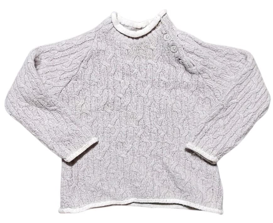 ​DPAM French Vintage Baby Sweater 23M Lambswool Angora Silk Cable Knit Cream... - Thumbnail 2