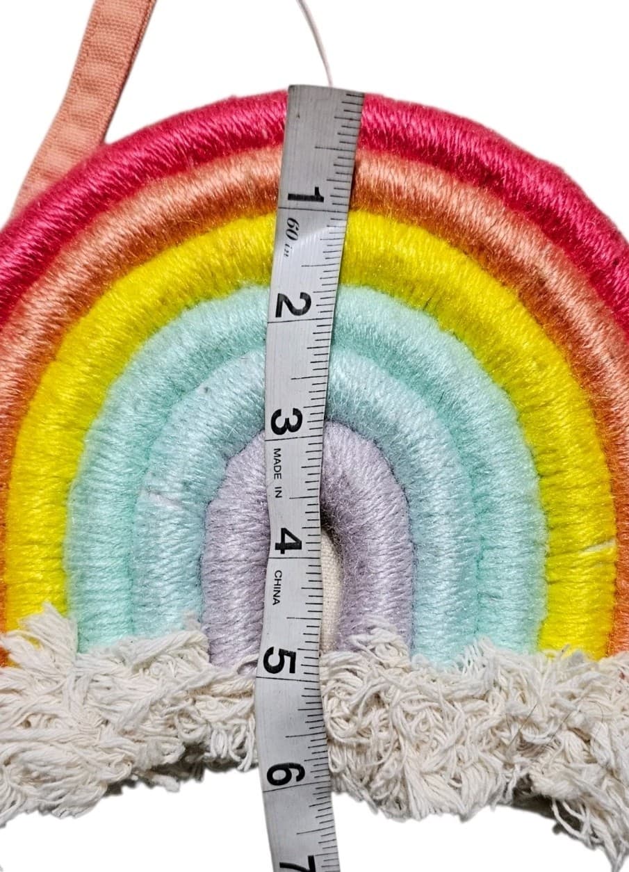 Anthropologie Mandi Smethells Rainbow Purse Canvas Boho Woven - Thumbnail 5