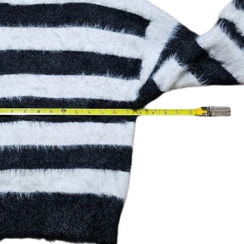 A New Day Womens Pullover Sweater Long Sleeve Nylon Acrylic Black White Size Xs - Thumbnail 9