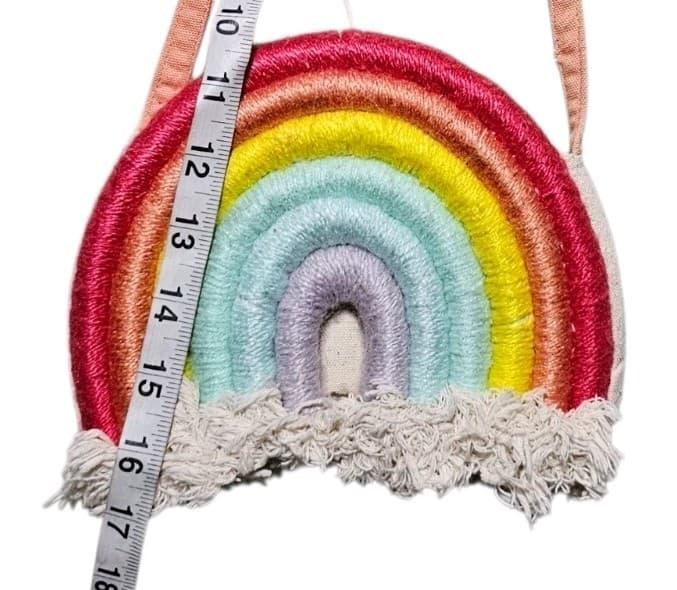 Anthropologie Mandi Smethells Rainbow Purse Canvas Boho Woven - Thumbnail 6