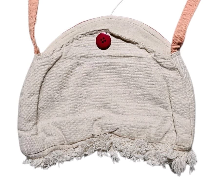 Anthropologie Mandi Smethells Rainbow Purse Canvas Boho Woven - Thumbnail 3