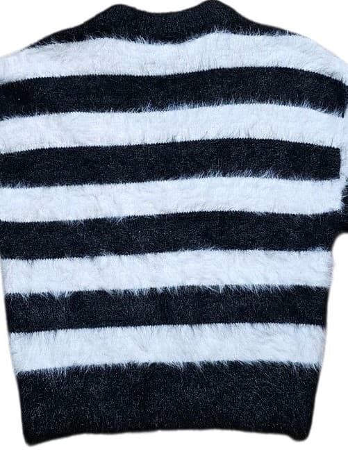 A New Day Womens Pullover Sweater Long Sleeve Nylon Acrylic Black White Size Xs - Thumbnail 7