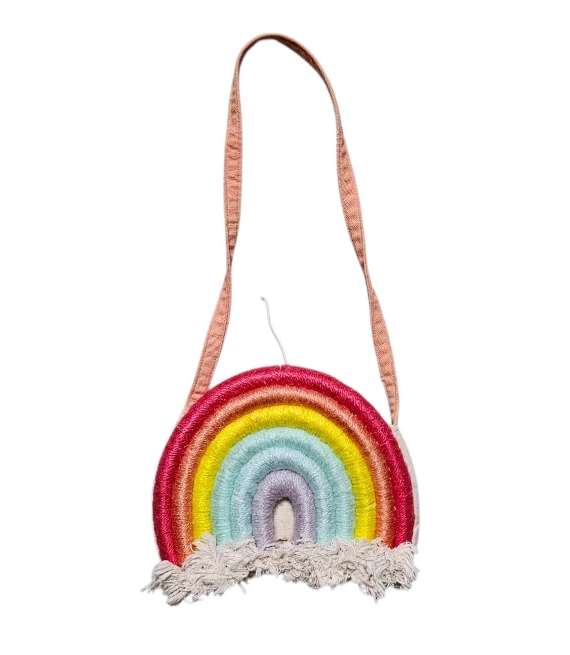 Anthropologie Mandi Smethells Rainbow Purse Canvas Boho Woven