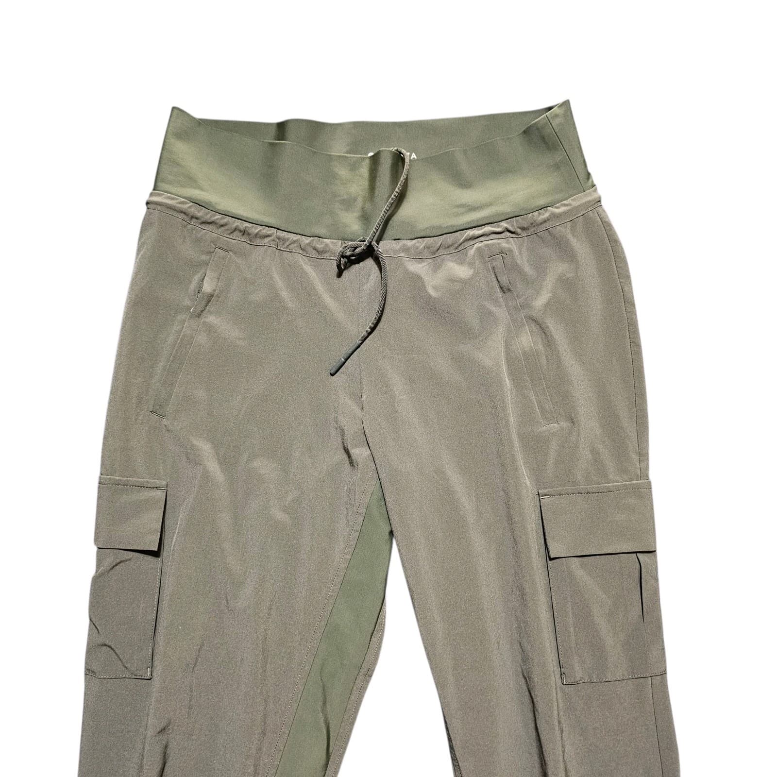 Athleta Sutton Joggers Womens 4 Green Cargo Pockets - Thumbnail 2