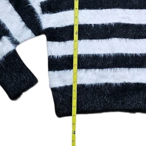 A New Day Womens Pullover Sweater Long Sleeve Nylon Acrylic Black White Size Xs - Thumbnail 8