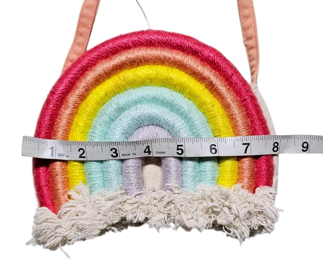 Anthropologie Mandi Smethells Rainbow Purse Canvas Boho Woven - Thumbnail 4