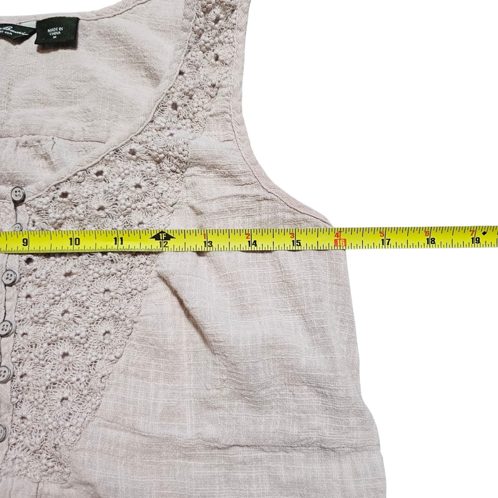 Eddie Bauer 100% Cotton Blouse Womens Size M Sleeveless Pullover Top - Thumbnail 8