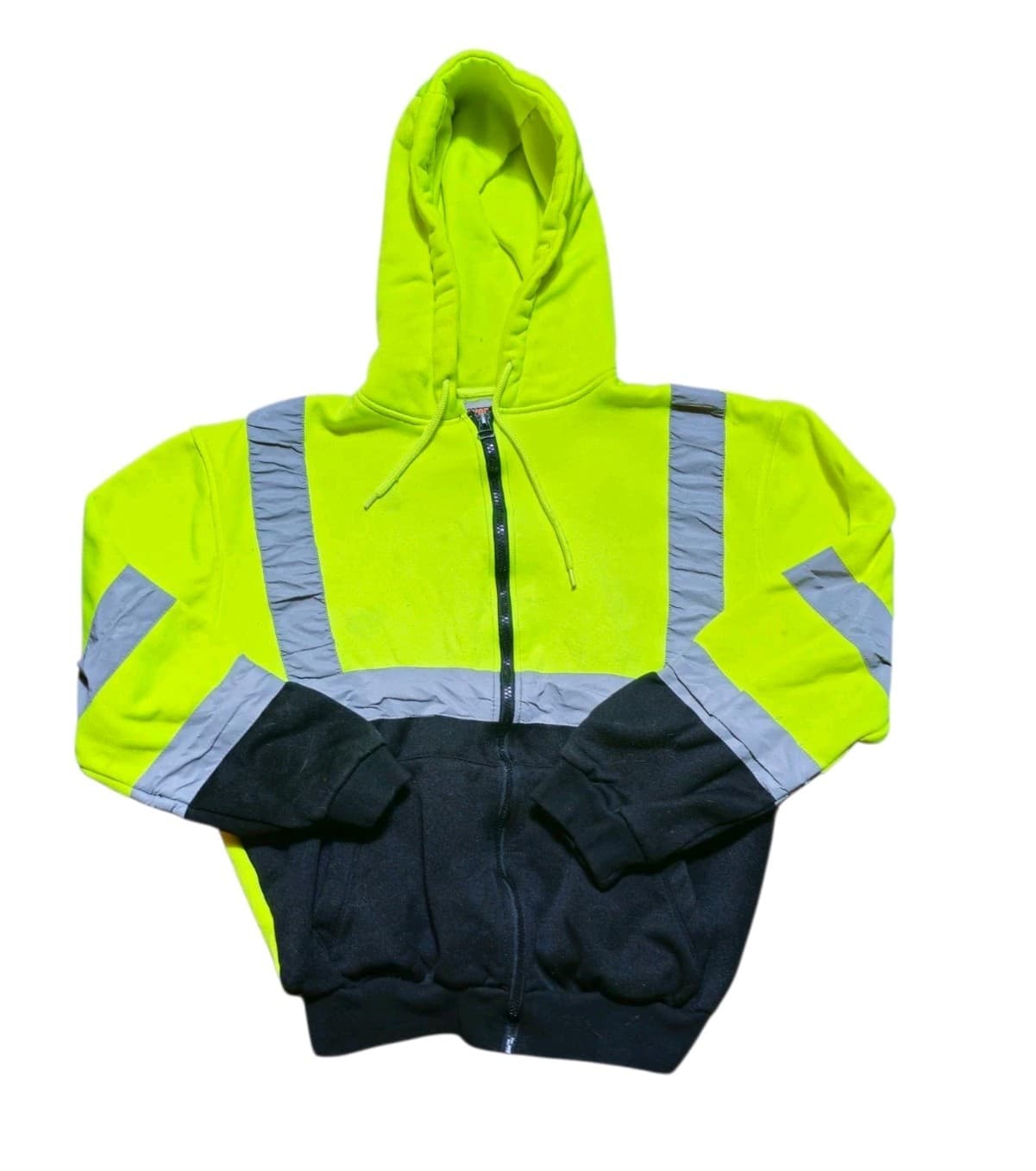 Work Ready ANSI class 3 safety Hoodie Zip Up Hi-vision
