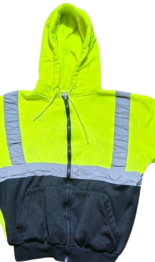 Work Ready ANSI class 3 safety Hoodie Zip Up Hi-vision - Thumbnail 3