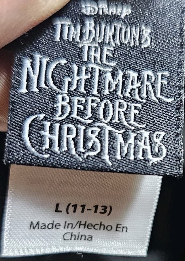 Disney The Nightmare Before Christmas Black Sweatshirt Size Large - Thumbnail 8