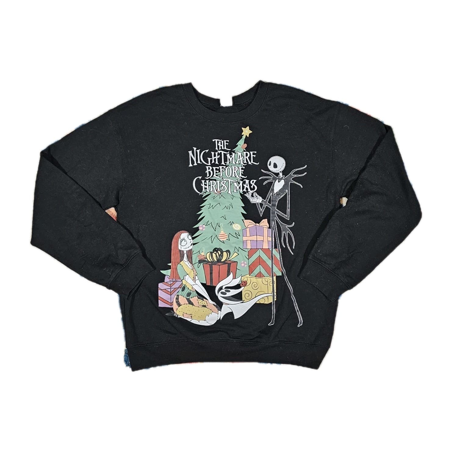 Disney The Nightmare Before Christmas Black Sweatshirt Size Large