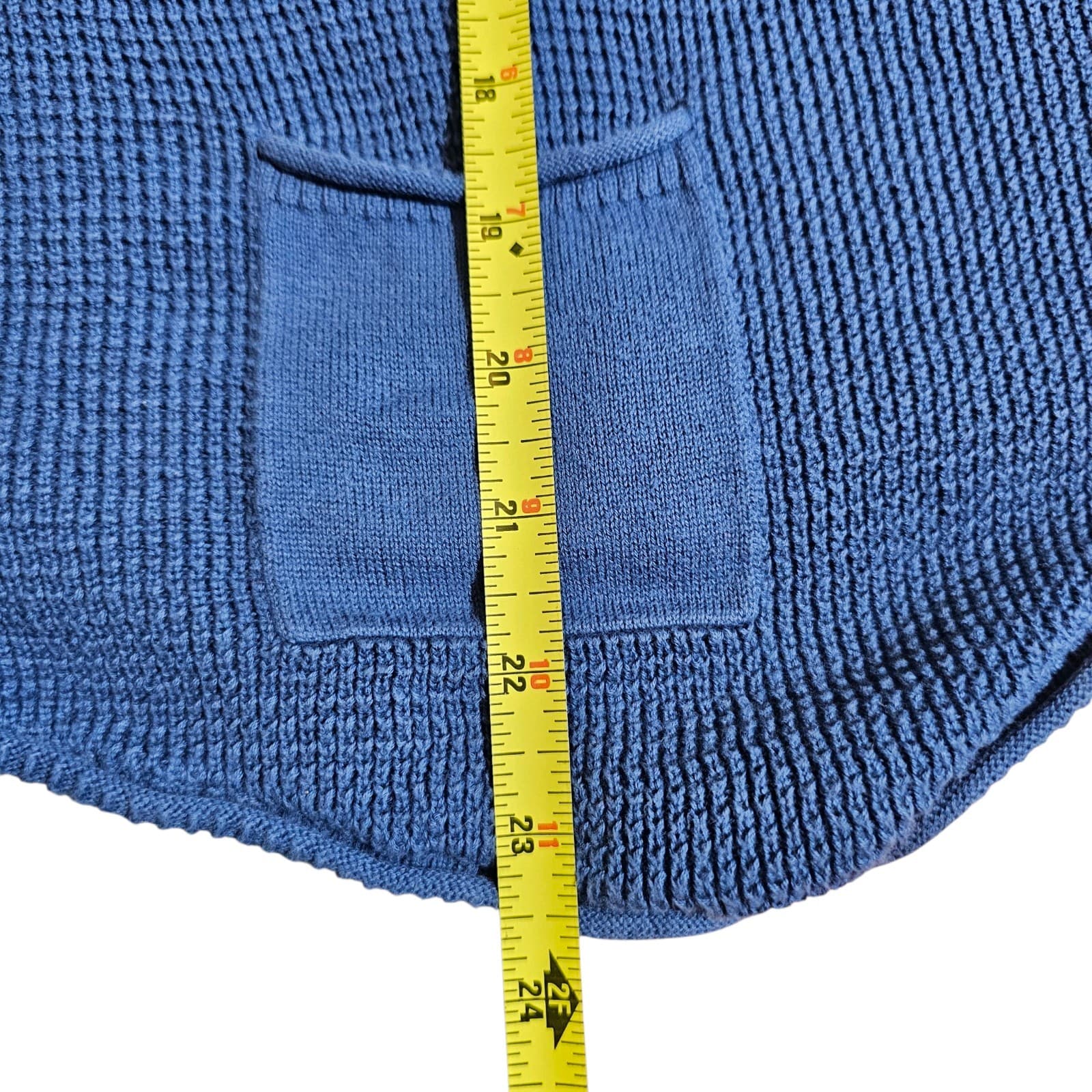 J Jill Women's Crochet Sweater Vest Tunic Size Xl Blue 100% Cotton - Thumbnail 6