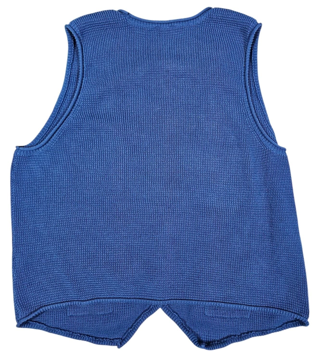 J Jill Women's Crochet Sweater Vest Tunic Size Xl Blue 100% Cotton - Thumbnail 4