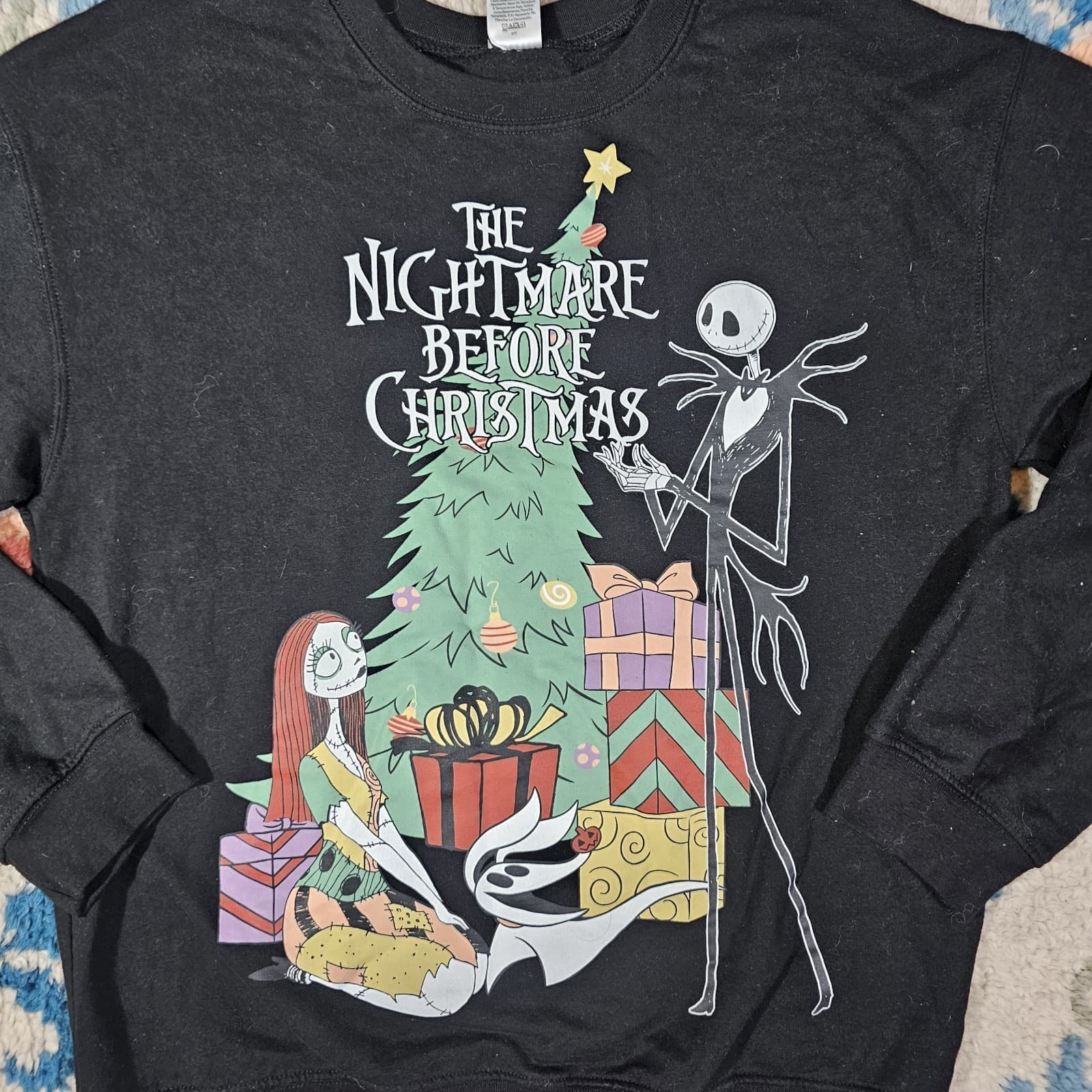 Disney The Nightmare Before Christmas Black Sweatshirt Size Large - Thumbnail 3